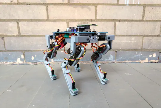 MicroDog - A Low-Cost Quadruped Robot